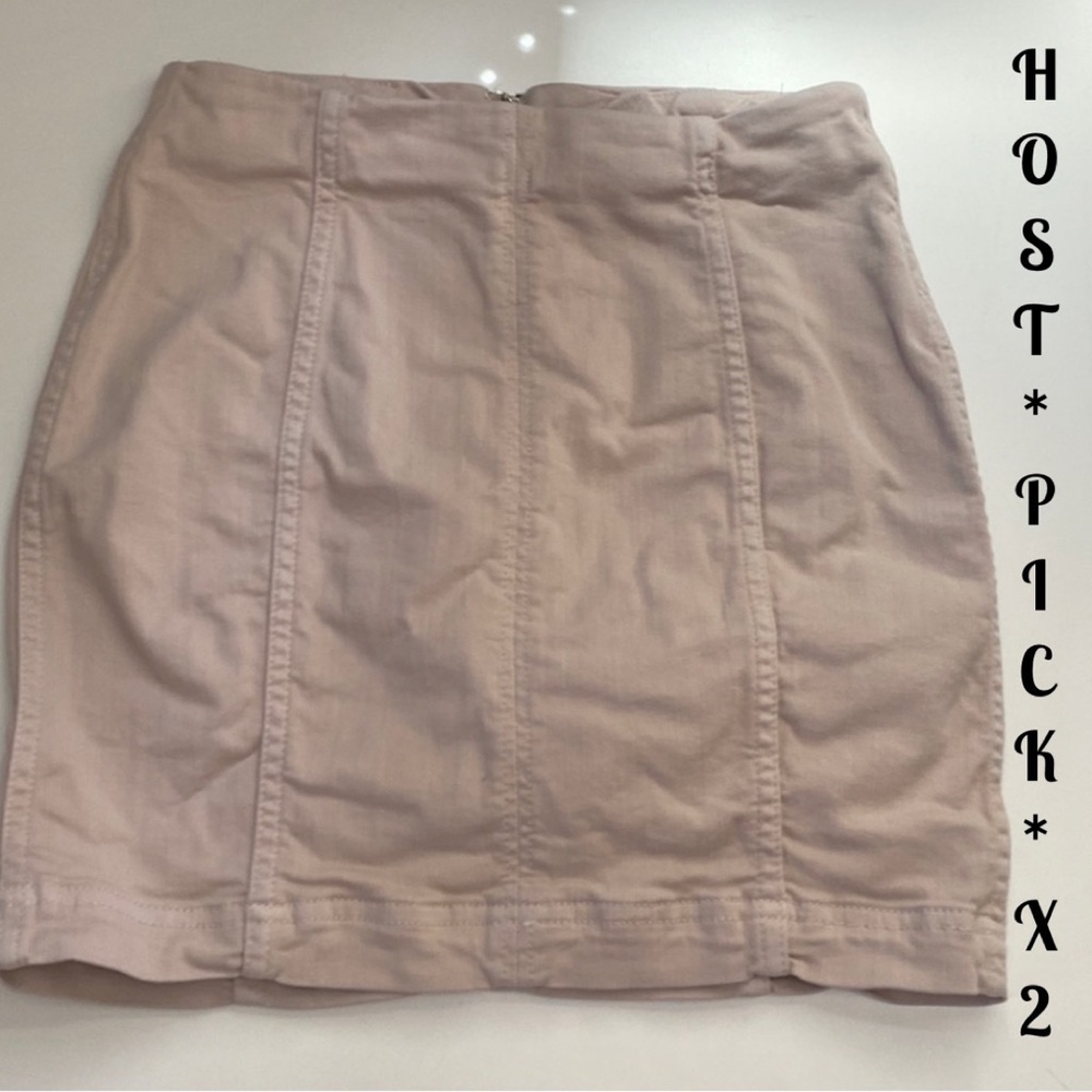 Free People - Khaki Jean Mini Skirt
